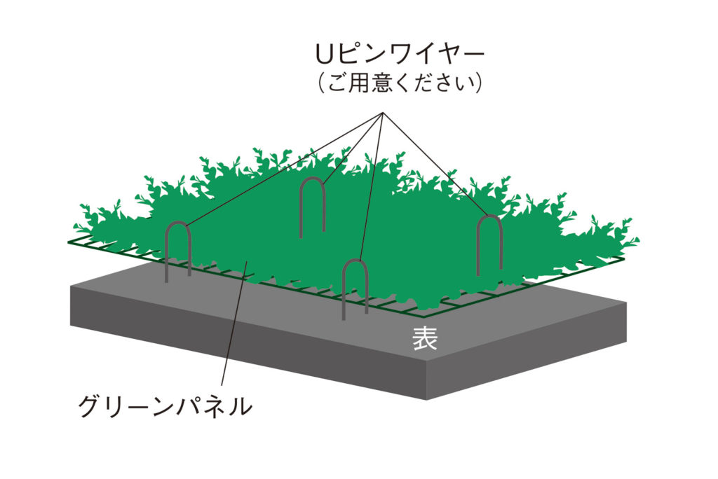 ベースのグリーンパネルを取り付ける