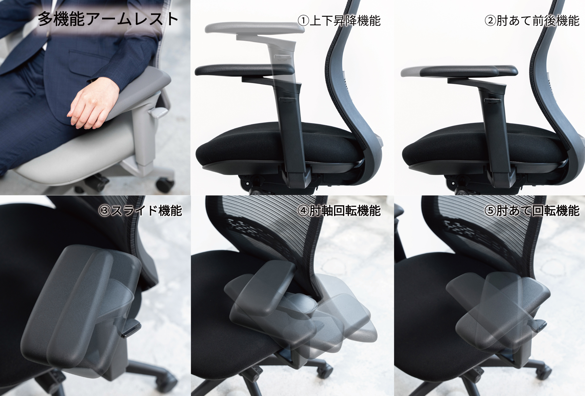 アームレスト機能